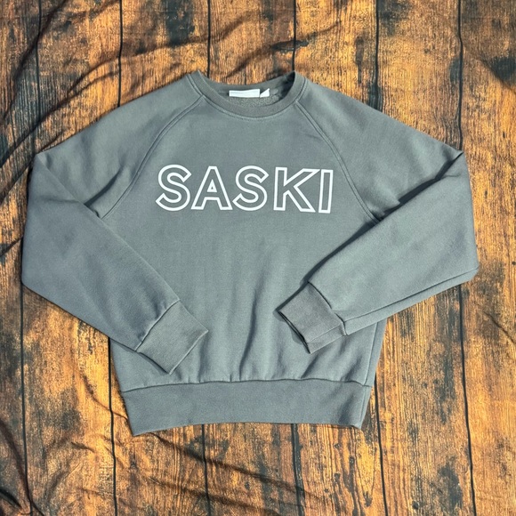 SASKI COLLECTION Tammy Hebrow Tracksuit Jumper in Gray Small - Picture 2 of 6